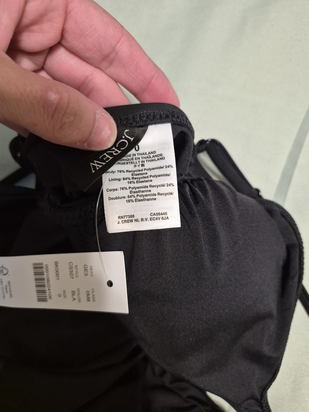 J.Crew Black Ruched One-Piece Swimsuit - Picture 4 of 5